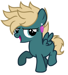 Size: 4427x4894 | Tagged: safe, artist:estories, derpibooru import, oc, oc:lee wave, pegasus, pony, absurd resolution, female, filly, simple background, solo, transparent background, vector