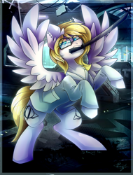 Size: 1432x1880 | Tagged: safe, artist:kooraly, derpibooru import, oc, oc:bright calm, pegasus, pony, solo