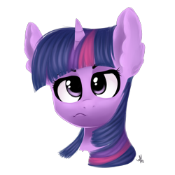 Size: 3000x3000 | Tagged: safe, artist:gumlball, derpibooru import, twilight sparkle, pony, bust, female, head only, high res, mare, portrait, simple background, solo, transparent background