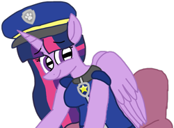 Size: 1163x856 | Tagged: safe, artist:徐詩珮, derpibooru import, twilight sparkle, twilight sparkle (alicorn), alicorn, anthro, plantigrade anthro, pony, series:sprglitemplight diary, series:sprglitemplight life jacket days, series:springshadowdrops diary, series:springshadowdrops life jacket days, alternate universe, chase (paw patrol), clothes, cute, paw patrol, simple background, transparent background