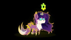 Size: 1920x1080 | Tagged: safe, artist:roxy-thegodness24, derpibooru import, oc, oc only, oc:princess melowolve, hybrid, original species, pony, gold, guardian, original character do not steal, pointy ponies, solo