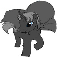 Size: 192x192 | Tagged: safe, derpibooru import, oc, oc:the ghost, pony, unicorn, blue eyes, cloak, clothes, male, simple background, smiling, solo