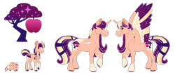 Size: 6000x2500 | Tagged: safe, artist:jackiebloom, derpibooru import, alicorn, pony, baby, baby pony, colored wings, female, filly, magical lesbian spawn, mare, multicolored wings, offspring, parent:applejack, parent:twilight sparkle, parents:twijack, simple background, transparent background, wings