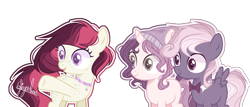 Size: 1408x604 | Tagged: safe, artist:6-fingers-lover, derpibooru import, oc, oc only, oc:black berry, oc:edgar, oc:whinny honey bell, earth pony, pegasus, pony, unicorn, base used, bowtie, colt, female, filly, magical lesbian spawn, male, offspring, outline, parent:apple bloom, parent:rumble, parent:scootaloo, parent:sweetie belle, parents:rumbloom, parents:scootabelle, simple background, transparent background