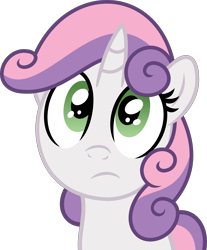 Size: 2985x3600 | Tagged: safe, artist:slb94, artist:whitediamonds, derpibooru import, sweetie belle, cute, diasweetes, looking at something, simple background, solo, transparent background, vector