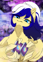 Size: 2480x3508 | Tagged: safe, artist:arctic-fox, derpibooru import, oc, oc only, oc:animatedpony, pegasus, pony, card, solo, wing hands, wings