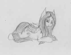 Size: 2284x1786 | Tagged: safe, artist:wapamario63, fluttershy, pegasus, pony, cute, laying on stomach, looking at you, monochrome, shyabetes, solo, traditional art