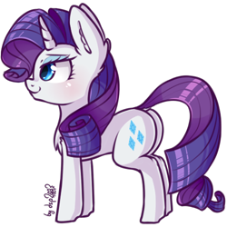 Size: 500x500 | Tagged: safe, artist:dsp2003, part of a set, rarity, pony, unicorn, 2018, 8 angles of pony collaboration, blushing, cute, female, mare, simple background, transparent background