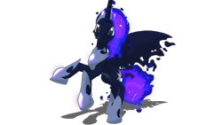 Size: 1280x720 | Tagged: safe, artist:waltervd, derpibooru import, oc, oc only, oc:king cosmos, alicorn, 3d, alicorn oc, horn, simple background, solo, transparent background, wings