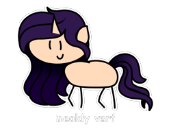 Size: 2000x1500 | Tagged: safe, artist:aldobronyjdc, artist:round trip, derpibooru import, oc, oc only, oc:melody verve, unicorn, female, females only, happy, happy face, misspelling, nutshell, simple background, stick pony, text, transparent background, youtube