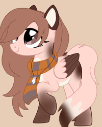 Size: 2456x3066 | Tagged: safe, artist:circuspaparazzi5678, derpibooru import, oc, oc:yasy fox, pegasus, pony, base used, clothes, freckles, gift art, jewelry, necklace, ponimal, scarf, solo