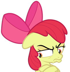 Size: 1188x1221 | Tagged: safe, artist:sollace, derpibooru exclusive, derpibooru import, apple bloom, pony, growing up is hard to do, .svg available, foal, frown, grumpy, grumpybloom, looking away, pouting, simple background, solo, svg, transparent background, vector