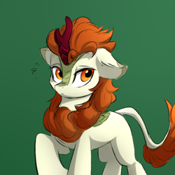 Size: 1024x1024 | Tagged: safe, artist:d.w.h.cn, derpibooru import, autumn blaze, kirin, floppy ears, solo