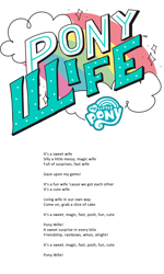 Size: 1272x2116 | Tagged: safe, derpibooru import, edit, my little pony: pony life, logo, lyrics, no pony, text, theme song