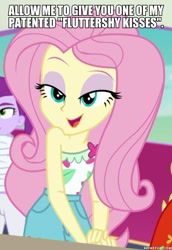 Size: 600x871 | Tagged: safe, derpibooru import, edit, edited screencap, screencap, fluttershy, better together, equestria girls, spring breakdown, bedroom eyes, bronybait, caption, image macro, solo, text