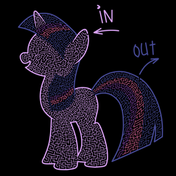 Size: 1200x1200 | Tagged: safe, artist:akellf, derpibooru import, twilight sparkle, unicorn twilight, pony, unicorn, arrow, black background, cute, maze, simple background, text, twiabetes