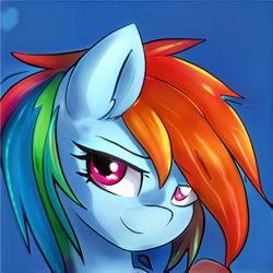 Size: 1024x1024 | Tagged: safe, artist:thisponydoesnotexist, derpibooru import, looking at you, neural network, not rainbow dash