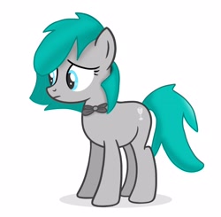 Size: 2892x2832 | Tagged: safe, derpibooru import, oc, oc:夜斓, earth pony, bowtie, goblet, sad, simple, simple background, solo