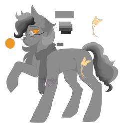 Size: 2256x2262 | Tagged: safe, artist:floofyhoof, derpibooru import, oc, oc only, oc:winston barley, earth pony, clothes, male, monocle, scarf, simple background, solo, transparent background