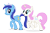 Size: 1770x1152 | Tagged: safe, artist:three uncle, derpibooru import, minuette, twinkleshine, pony, unicorn, it's about time, background pony, duo, duo female, female, mare, simple background, smiling, transparent background, walking