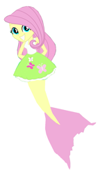 Size: 713x1239 | Tagged: safe, derpibooru import, fluttershy, mermaid, equestria girls, png, simple background, white background