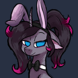 Size: 2000x2000 | Tagged: safe, artist:hitsuji, derpibooru import, oleander, classical unicorn, unicorn, them's fightin' herds, bowtie, bunny ears, cloven hooves, community related, female, leonine tail, solo, unshorn fetlocks