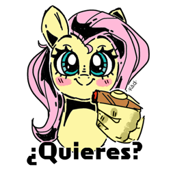 Size: 686x679 | Tagged: safe, artist:madkadd, derpibooru import, edit, editor:aplex, fluttershy, pegasus, pony, blush sticker, blushing, bust, drugs, female, joint, mare, marijuana, meme, smiling, solo, spanish