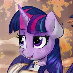 Size: 1024x1024 | Tagged: safe, artist:thisponydoesnotexist, derpibooru import, oc, oc only, pony, bust, female, mare, neural network, not twilight sparkle, simple background, solo