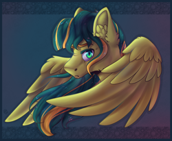 Size: 2424x2000 | Tagged: safe, artist:leawarriors, derpibooru import, oc, pegasus, pony, artfight 2020, female, mare, solo, wings