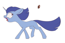 Size: 1768x1176 | Tagged: safe, artist:dusthiel, derpibooru import, oc, cockroach, insect, pony, unicorn, female, horn, looking back, mare, roach, running, scared, screaming, simple background, solo, terrified, tongue out, transparent background