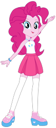 Size: 1888x4324 | Tagged: safe, artist:lhenao, artist:selenaede, artist:sugar-loop, derpibooru import, pinkie pie, equestria girls, alternate outfits, ankle boots, base used, boots, bracelet, clothes, cute, cutie mark, cutie mark on clothes, diapinkes, female, geode of sugar bombs, jewelry, kneesocks, looking at you, magical geodes, pose, shoes, simple background, skirt, sleeveless, smiling, socks, solo, transparent background