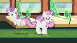 Size: 1920x1080 | Tagged: safe, derpibooru import, screencap, sweetie belle, growing up is hard to do, older, older sweetie belle, self ponidox, time paradox