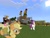 Size: 2048x1536 | Tagged: safe, artist:topsangtheman, derpibooru import, applejack, pinkie pie, queen novo, classical hippogriff, earth pony, hippogriff, pony, topsangtheman's minecraft server, my little pony: the movie, the super speedy cider squeezy 6000, cider, minecraft, photoshopped into minecraft, school bus