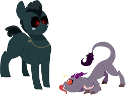 Size: 1257x955 | Tagged: safe, artist:nootaz, derpibooru import, oc, oc:toninha do diabo, demon, demon pony, original species, pony, undead, zombie, zombie pony, jojo's bizarre adventure, simple background, transparent background