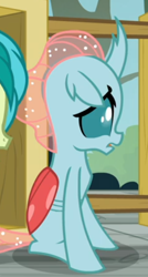 Size: 306x571 | Tagged: safe, derpibooru import, screencap, ocellus, school daze, cropped, sitting, solo