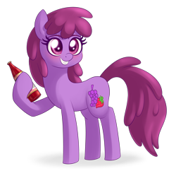 Size: 3200x3100 | Tagged: safe, artist:onikorn, artist:ziemniax, derpibooru import, berry punch, berryshine, alcohol, high res, simple background, solo, transparent background, wine