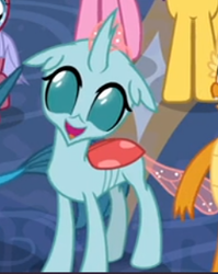 Size: 246x309 | Tagged: safe, derpibooru import, screencap, ocellus, a matter of principals, cropped, cute, diaocelles, looking up, open mouth, smiling, solo