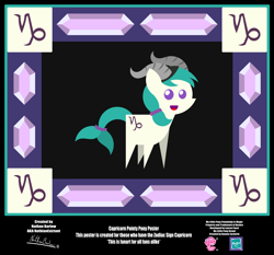 Size: 4254x3962 | Tagged: safe, artist:nathianexiztant, derpibooru import, pony, absurd resolution, capricorn, pointy ponies, ponyscopes, poster, solo