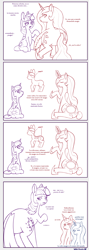 Size: 1000x2821 | Tagged: safe, alternate version, artist:wild-thunder06, derpibooru import, princess celestia, princess luna, twilight sparkle, alicorn, pony, butt, comic, female, huge butt, large butt, royal sisters, siblings, sisters, spanish, sunbutt, the ass was fat