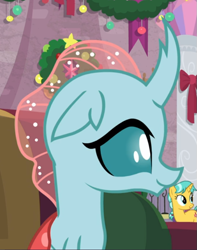 Size: 579x735 | Tagged: safe, derpibooru import, screencap, ocellus, the hearth's warming club, cropped, smiling, solo