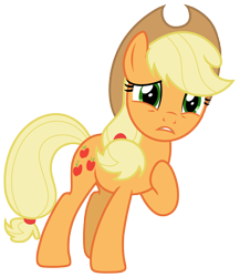 Size: 7090x8161 | Tagged: safe, artist:estories, derpibooru import, applejack, earth pony, pony, hat, simple background, solo, transparent background, vector