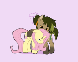 Size: 1000x800 | Tagged: safe, artist:dewspring, derpibooru import, fluttershy, oc, oc:dewspring, pegasus, pony, comforting, crying, hug, sad, story included