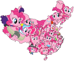 Size: 2000x1631 | Tagged: safe, artist:otaku-kun9, derpibooru import, edit, edited screencap, screencap, pinkie pie, earth pony, pony, anhui, beijing, china, chongqing, fujian, gansu, guangdong, guangxi, guizhou, hainan, hebei, heilongjiang, henan, hong kong, hubei, hunan, inner mongolia, jiangsu, jiangxi, jilin, liaoning, macau, map, ningxia, ponies as regions, qinghai, shaanxi, shandong, shanghai, shanxi, sichuan, simple background, tianjin, tibet, transparent background, xinjiang, yunnan, zhejiang