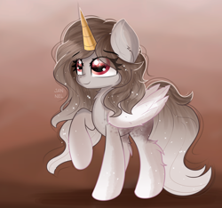 Size: 3092x2893 | Tagged: safe, artist:janelearts, derpibooru import, oc, alicorn, pony, clored wings, colored horn, female, horn, mare, solo