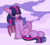 Size: 2619x2354 | Tagged: safe, artist:h0rsefeathers, derpibooru import, twilight sparkle, twilight sparkle (alicorn), alicorn, bat pony, bat ponified, bat wings, chest fluff, cloud, cute, ear fluff, high res, leg fluff, looking at you, on a cloud, race swap, sitting, sky, solo, twiabetes, unshorn fetlocks, wings