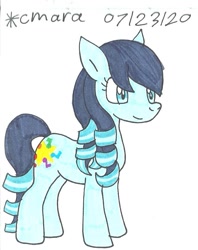 Size: 727x916 | Tagged: safe, artist:cmara, derpibooru import, coloratura, earth pony, pony, female, mare, rara, simple background, smiling, solo, traditional art, white background