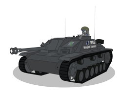 Size: 7500x6000 | Tagged: safe, artist:dolphinfox, derpibooru import, oc, oc only, earth pony, pony, absurd resolution, helmet, simple background, solo, stug iii, sturmgeschütz, tank (vehicle), transparent background, world of tanks