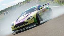 Size: 1920x1080 | Tagged: safe, derpibooru import, fluttershy, equestria girls, aston martin, aston martin v12 vantage, burnout, forza horizon, forza horizon 4, solo