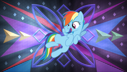 Size: 3840x2160 | Tagged: safe, artist:frownfactory, artist:laszlvfx, derpibooru import, edit, rainbow dash, pegasus, pony, solo, wallpaper, wallpaper edit