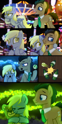 Size: 1400x2800 | Tagged: safe, artist:silvexxx01, derpibooru import, derpy hooves, doctor whooves, earth pony, pegasus, pony, ball, bottle, carnival, comic, commission, cute, derpabetes, doctorderpy, excited, fairground, female, glass bottle, hoof hold, hug, male, mare, merry-go-round, necktie, night, open mouth, raised hoof, shipping, stallion, starry eyes, straight, teddy bear, tennis ball, tongue out, wingding eyes, ych result